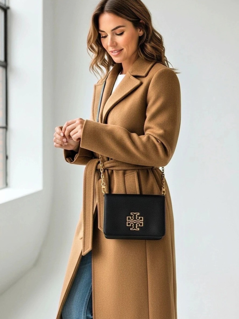 Tory Burch Black Leather Crossbody Bag
